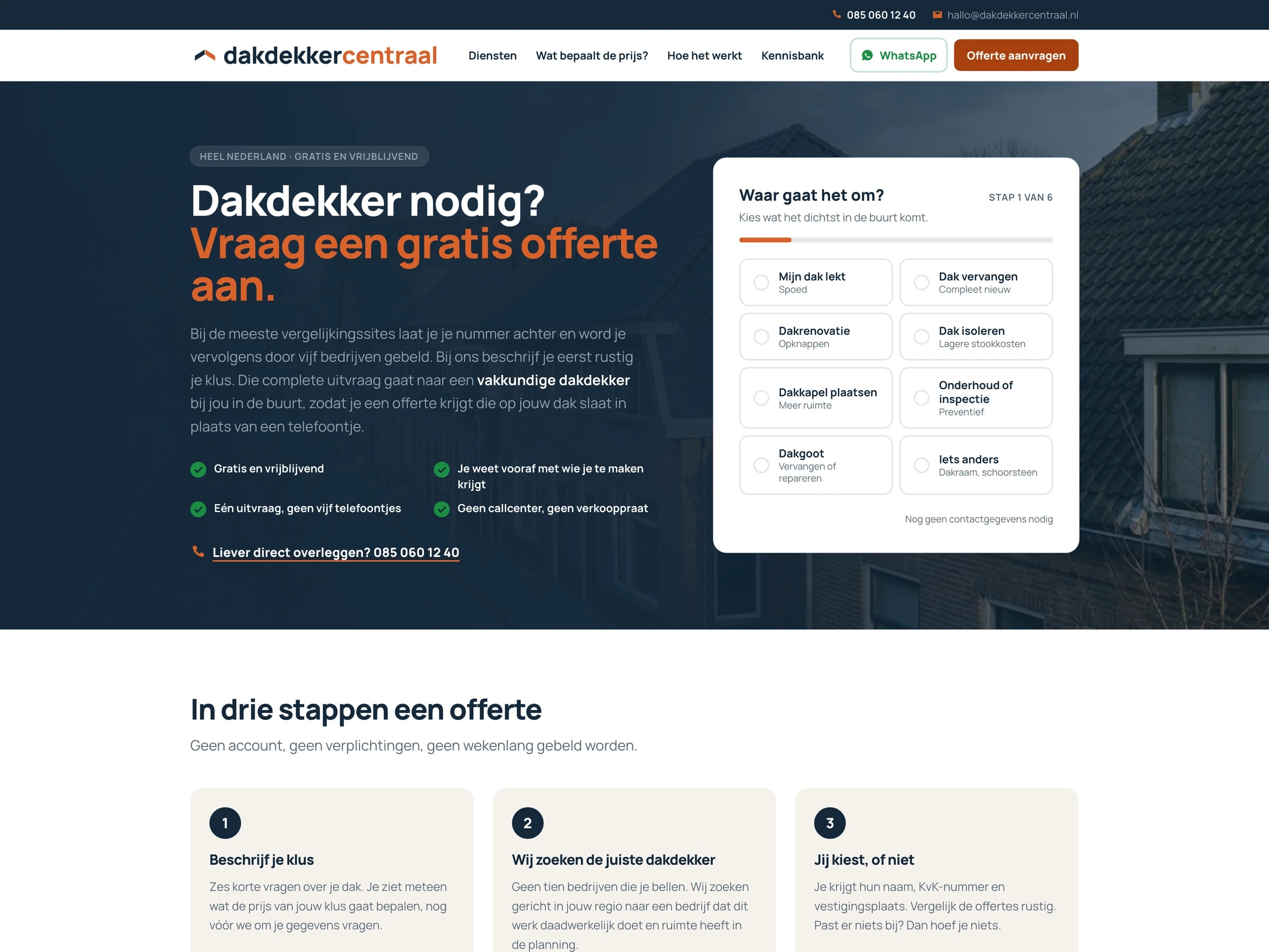 Website van Dakdekkercentraal